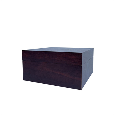 Custom Wine Red Wood Paper Packaging Box Silver Metal Logo Watch Set Box