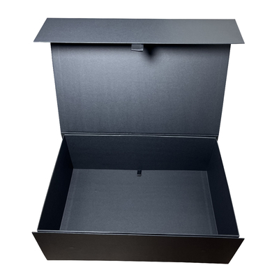Black Folding Packaging Gift Box Custom Foldable Box 245*160*73mm