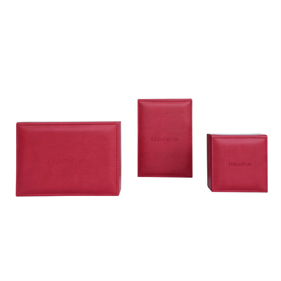 Square Two Piece Cardboard Box Vintage Style Red Coin Box With Cream Inner