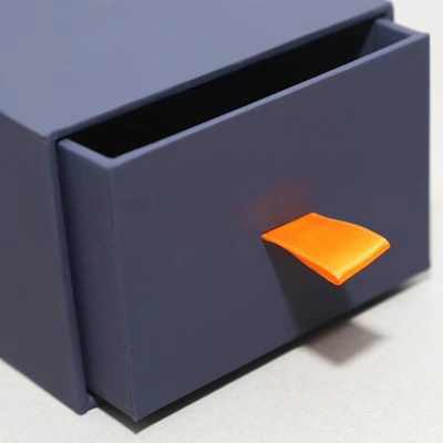 Cardboard Fancy Paper Gifts Packing Boxes Contrast Color Sliding Drawer Gift Box
