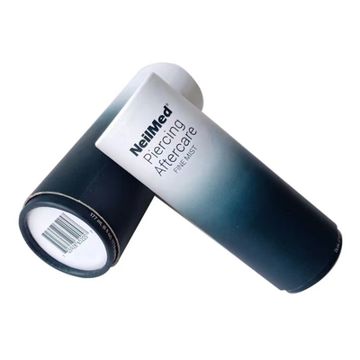 Health Care Cardboard Cylinder Tubes CMYK Matte Laminated Paper Round Box
