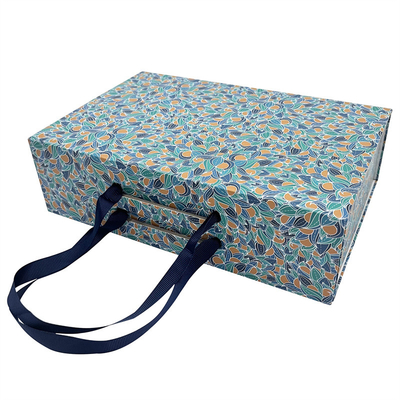 Cardboard Folding Gifts Packing Boxes With Flower Pattern