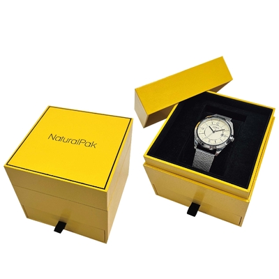 Scatole per imballaggio di orologi da polso creativi in ​​carta personalizzata con cassetto