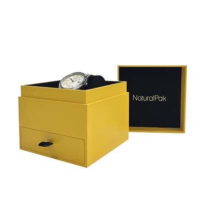 Scatole per imballaggio di orologi da polso creativi in ​​carta personalizzata con cassetto