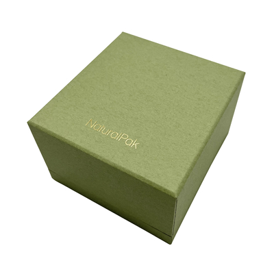 Green Spray Painted Ring Luxury Jewelry Case With Octagon Shape