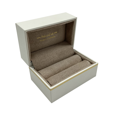 Rose Gold Pattern Jewelry Packaging Box Wrapped By White Special Paper