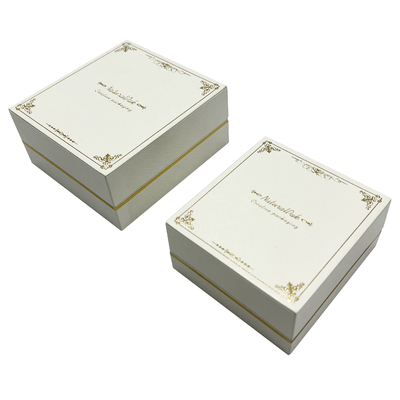 Rose Gold Pattern Jewelry Packaging Box Wrapped By White Special Paper