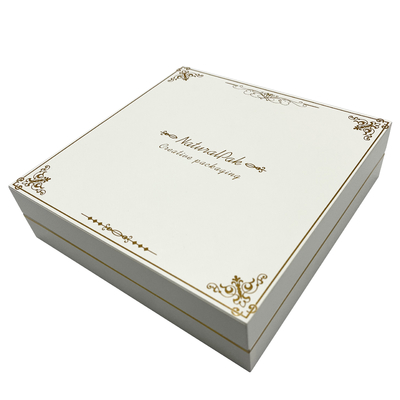 Rose Gold Pattern Jewelry Packaging Box Wrapped By White Special Paper