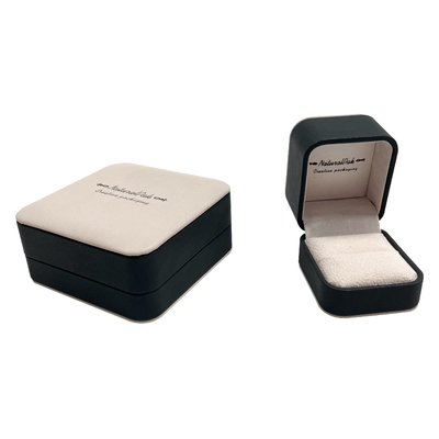 WOOD PU SUEDETTE Round Corner Jewelry Packaging Box For Ring Pendant