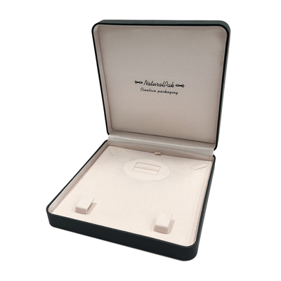 WOOD PU SUEDETTE Round Corner Jewelry Packaging Box For Ring Pendant