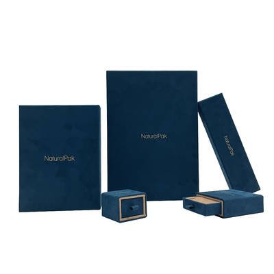 High End Suede Drawer Jewelry Packing Box For Ring Earring Pendant Bangle Bracelet