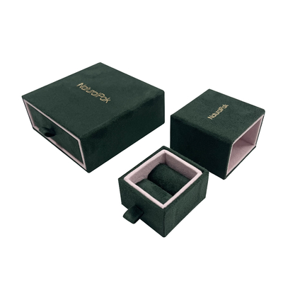 2C Suede Drawer Jewelry Box Packaging For Ring Earring Pendant Bangle Bracelet