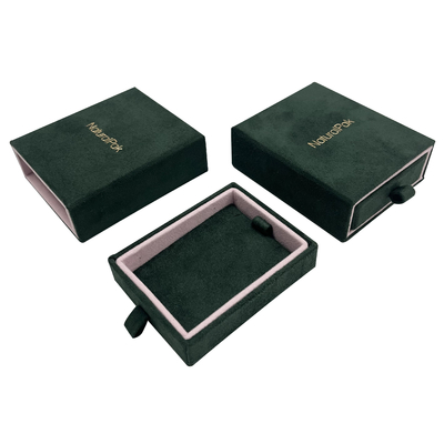 2C Suede Drawer Jewelry Box Packaging For Ring Earring Pendant Bangle Bracelet