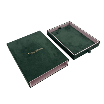 2C Suede Drawer Jewelry Box Packaging For Ring Earring Pendant Bangle Bracelet