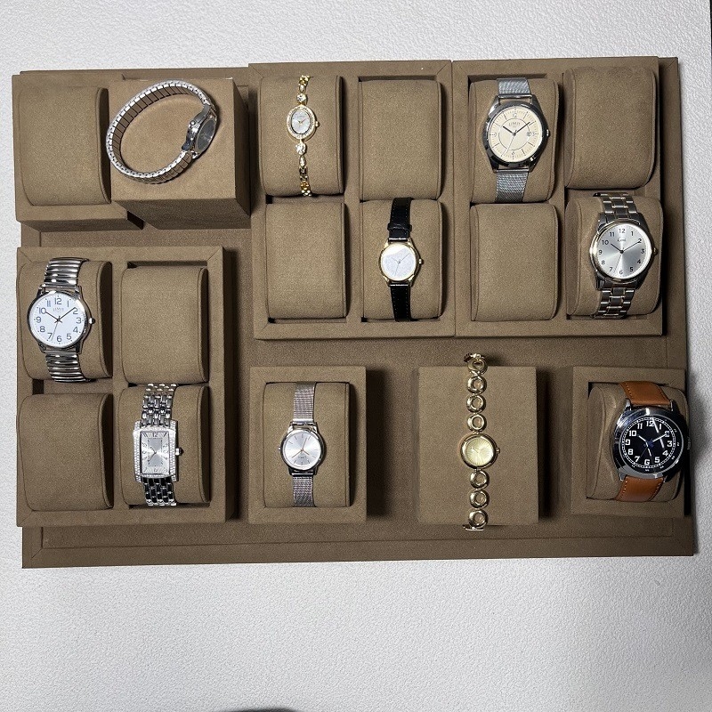 Coffee Color Luxury Watch Display Rectangle Wood Watch Set Box