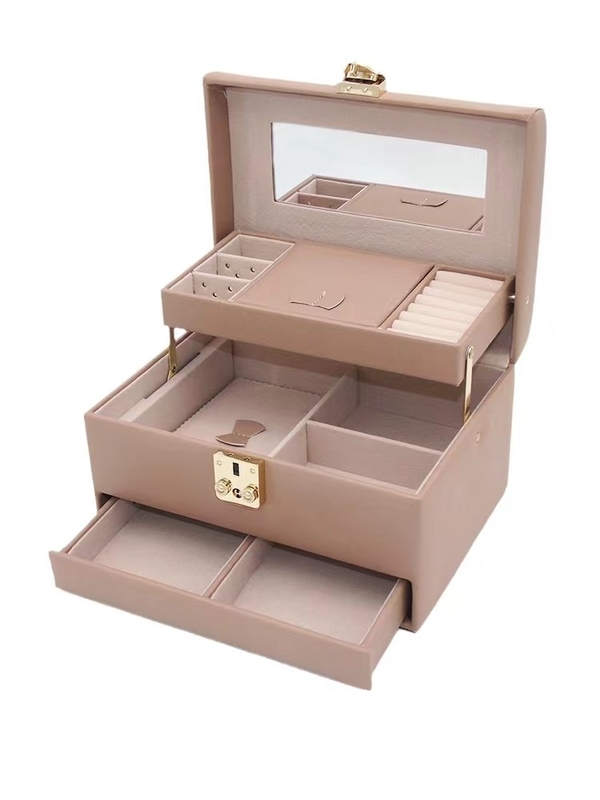 Custom Logo Lotus Root Pink Color Jewelry Cases For Women