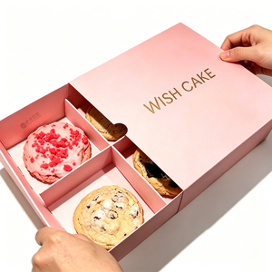 Custom-designed Cookie Box with Dividers; Open-top Cookie Box with Compartments