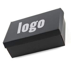 Luxury Customized Logo Printing Shoe Storage Boxes Large Size Black Sneaker Box