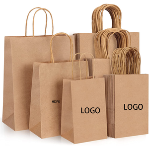 Customized Brown Recyclable Kraft Paper Bag