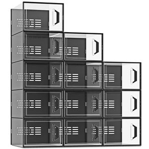 Plastic Woman Stackable Heavy Duty Home Use Shoes Case Transparent Sneaker Crates