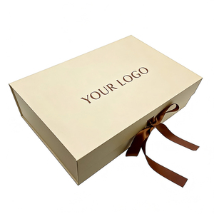 High Quality Premium Beige Rigid Gift Box