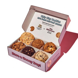 Custom Luxury Biodegradable Large Dessert Cookies Box Macaron Sweet Bakery Recycled Biscuit Donut Packaging Paper Box With Logo
