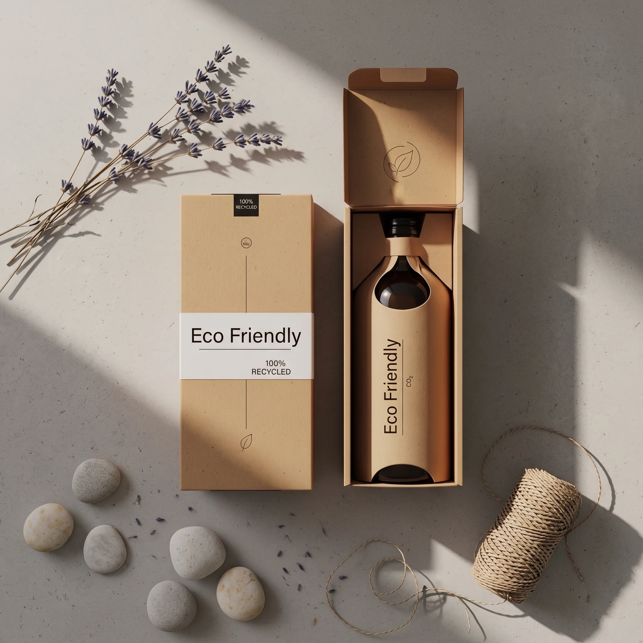 Eco friendly kraft custom candle rigid gift box