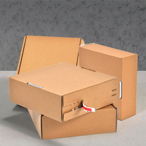 Custom Logo Brown Kraft Paper Shipping Packaging Box Matte UV Coating Magnetic Closure Elegant Style Bulk Cardboard Gift Folder