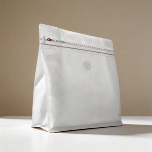 Food Grade Flat Bottom Plastic Packaging Bag Coffee with Valve