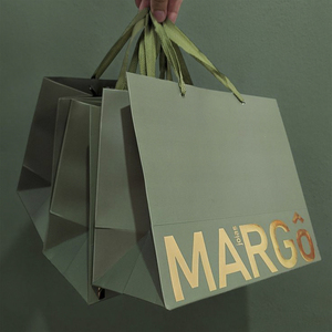 Custom Printed Luxury Gold Foil Retail Art Gift Bag