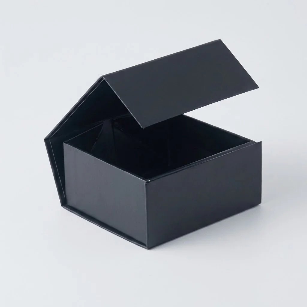 Black matte luxury magnetic box for retail