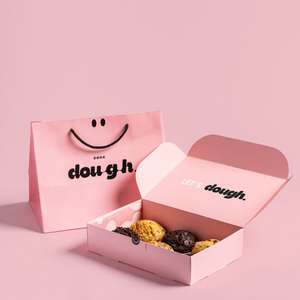 Pink Cardboard Pastry Cookie Box