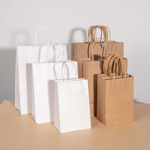 Custom Logo Printed Kraft Paper Take-Away Food Bag