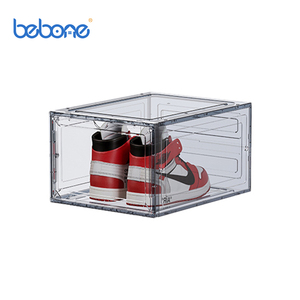 Foldable Stackable PP+PET Modern Single Shoe Box Storage Containers